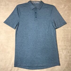 Lululemon Evolution Polo Performance Golf Mens Shirt Size XS Blue Short Sleeve